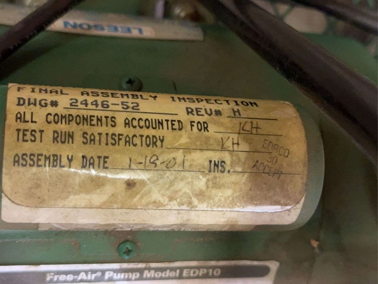 bullard-free-air-pump-model-edp10-with-leeson-motor-image-4