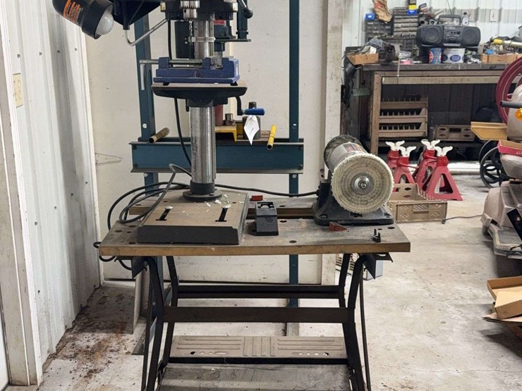delta-12-inch-drill-press-with-craftsman-6-inch-buffer-image-2