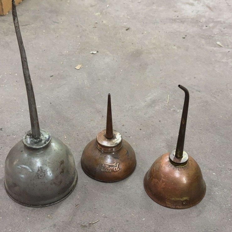 Collection of Three Ford and Unbranded Oiler Dispensers