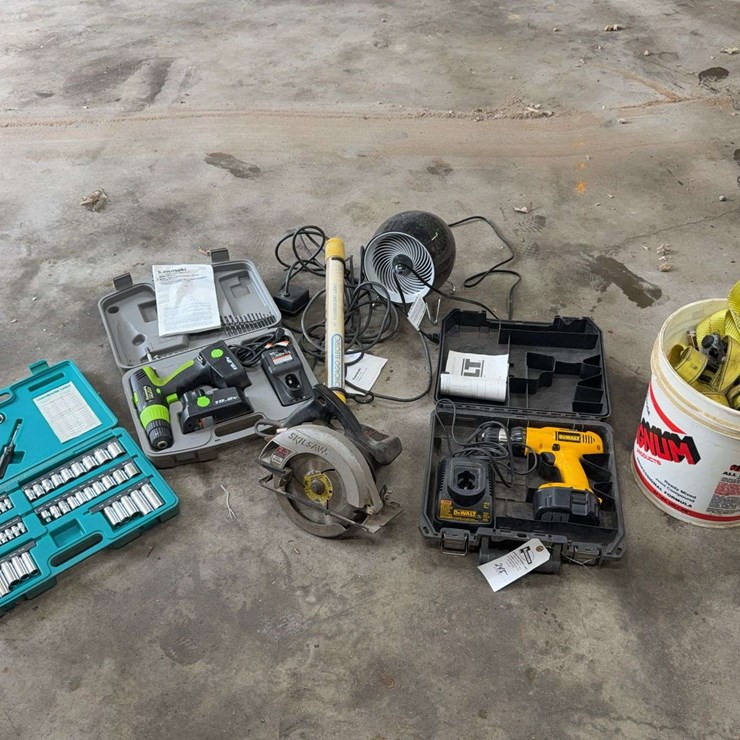Skilsaw Circular Saw, Allied Socket Set, Drills and More