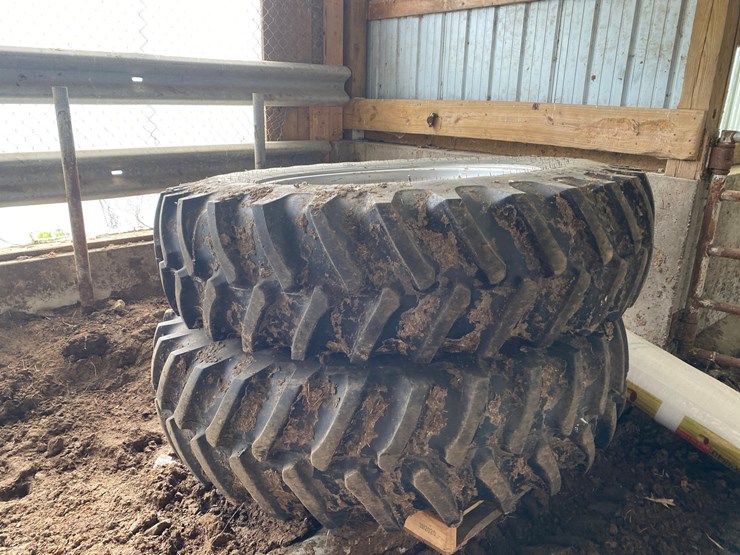 #3577-•-(2)-tractor-tires-on-rims-image-1