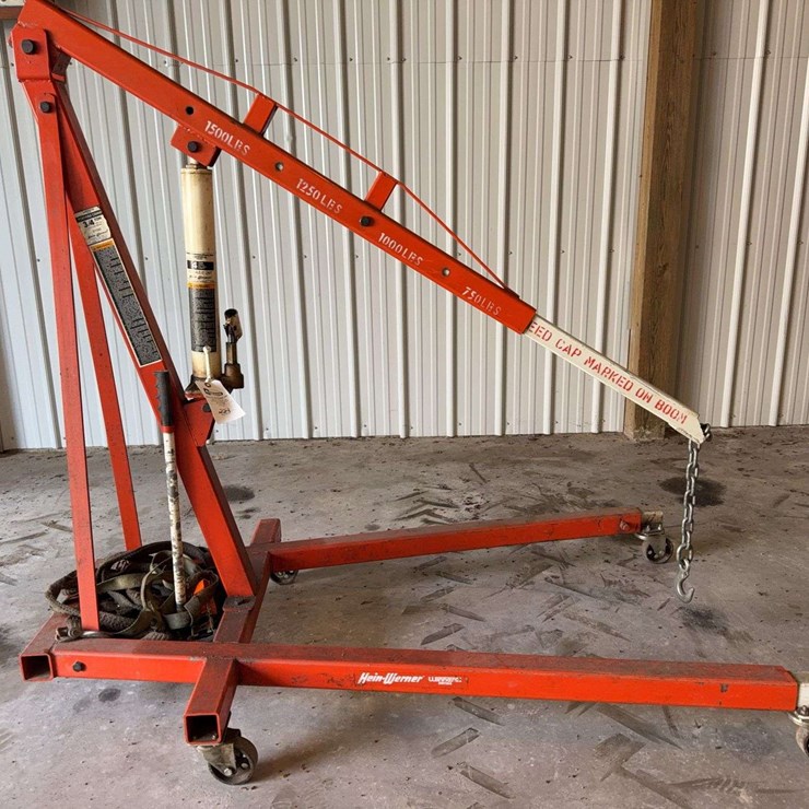 Hein-Werner Portable Crane with Hydraulic Unit