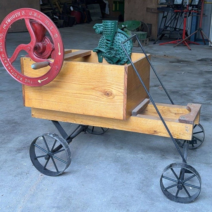 Heath MFG. Co. 'Never Fail' Grinder & Rapid Grist Mill on Cart
