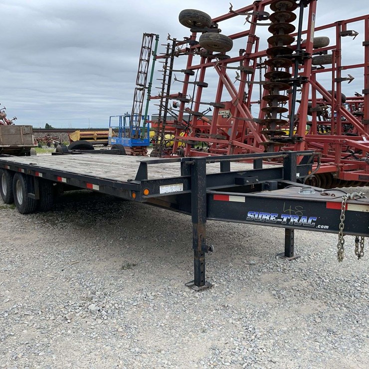 2011 Sure-Trac pintle hitch trailer with rams, twin jacks, ST235/80R16 tires, VIN- 5JWTU2523B1033735