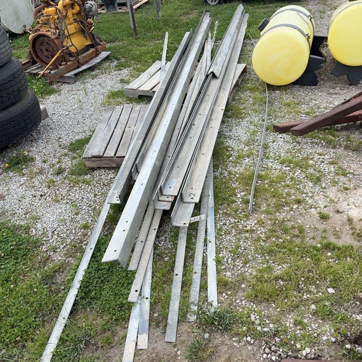 Pallet of angle iron and flat steel