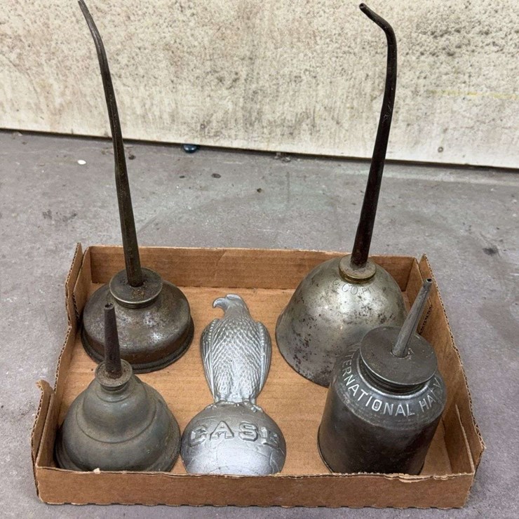 Case Eagle Emblem and Oil Cans