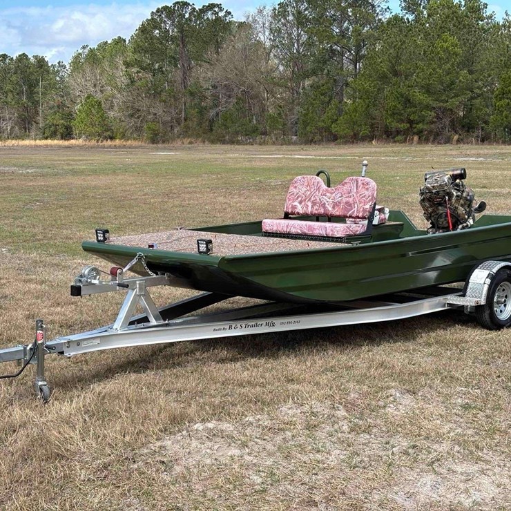2024 14ft Pairboat Flat Bottom Mud Boat