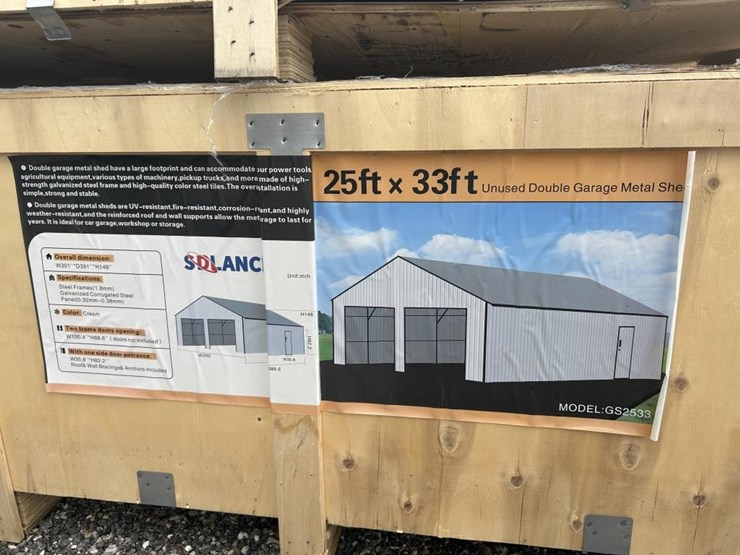 #79-•-double-garage-metal-shed-25'-x-33'---sdl2533-image-1