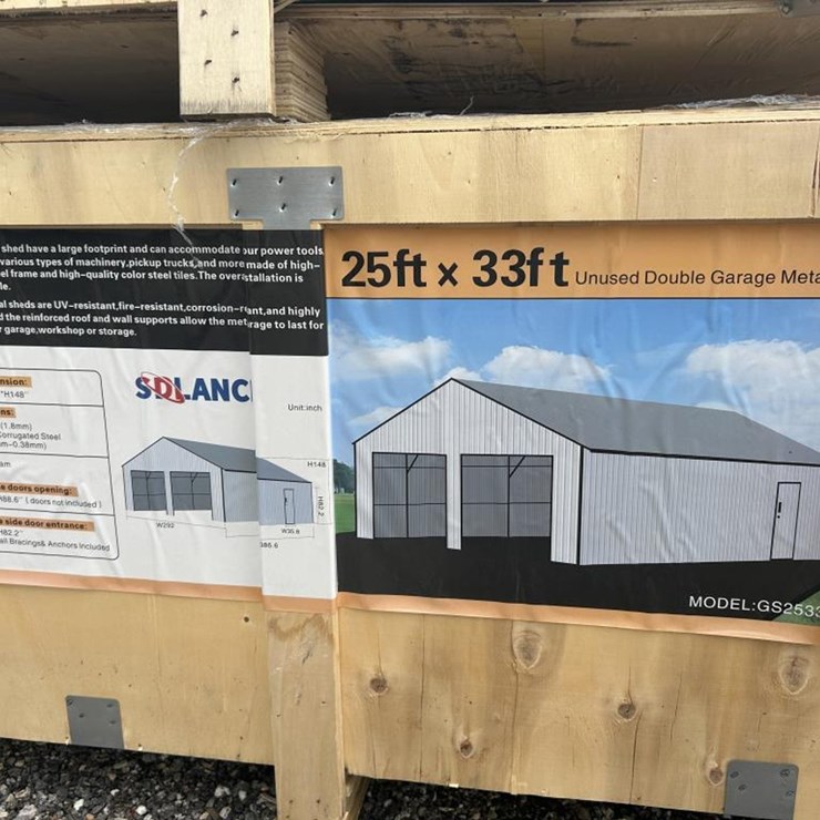 #79 • Double Garage Metal Shed 25' x 33' - SDL2533