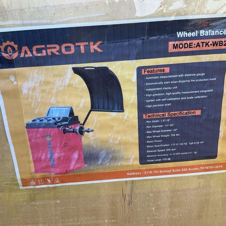2026 AGROTK ATK-WB24A Wheel Balancer Machine