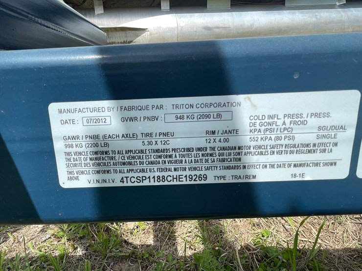 #2105-•-2012-triton-pontoon-trailer-(no-registration-card)-image-18