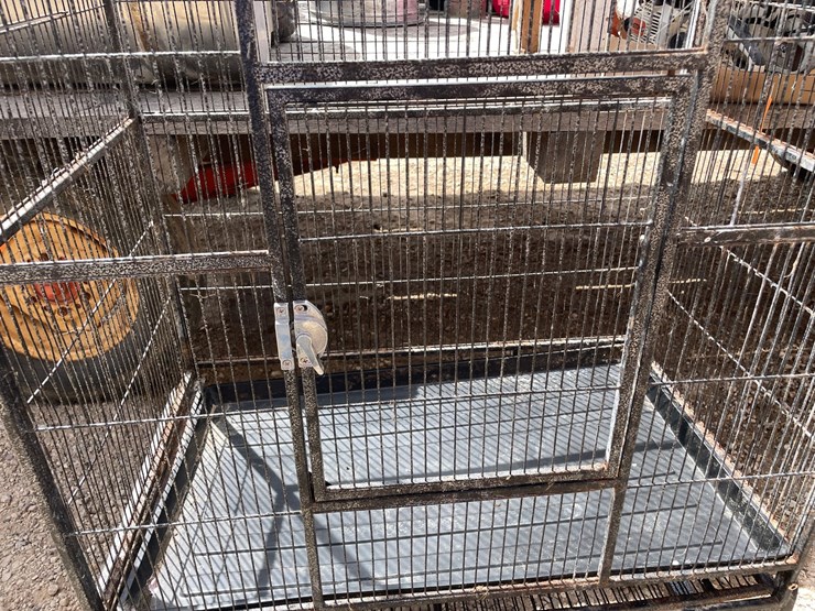 #2129-•-animal-cage-with-rolling-stand-image-10