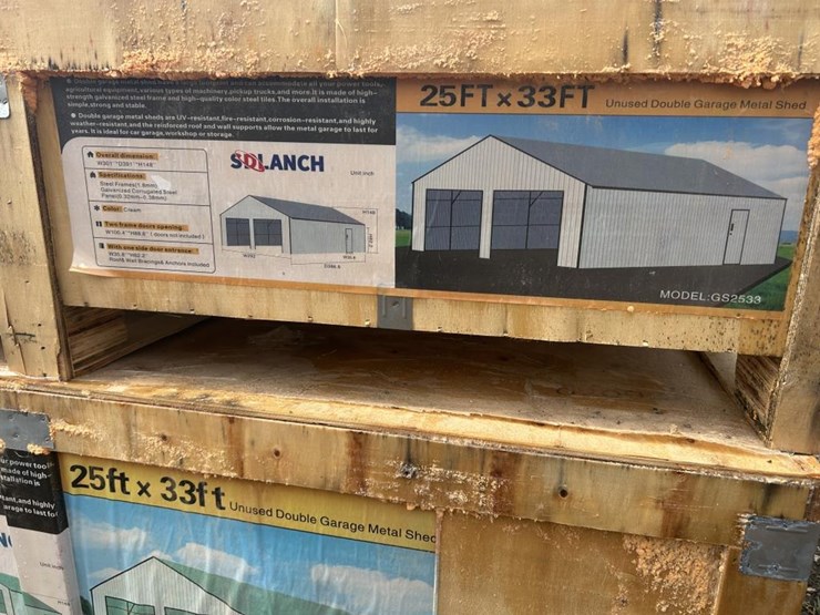 #78-•-double-garage-metal-shed-25'-x-33'---sdl2533-image-4