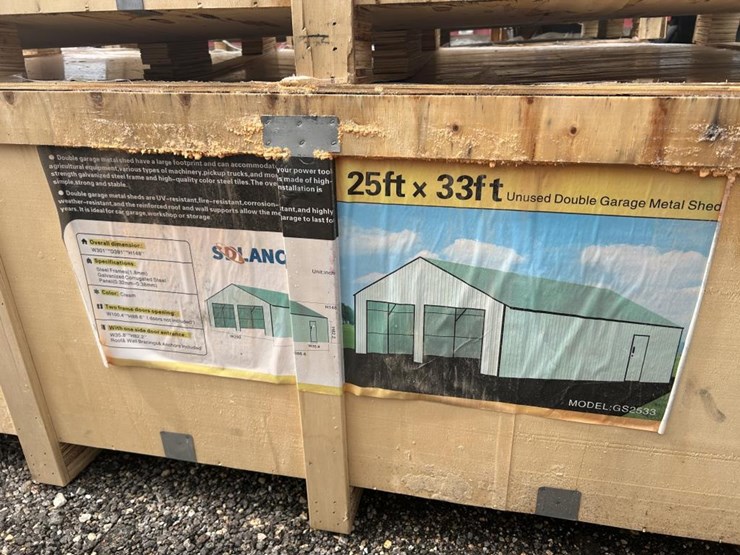 #78-•-double-garage-metal-shed-25'-x-33'---sdl2533-image-1