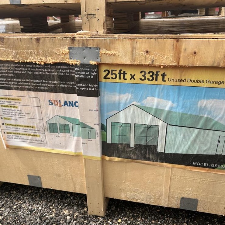 #78 • Double Garage Metal Shed 25' x 33' - SDL2533