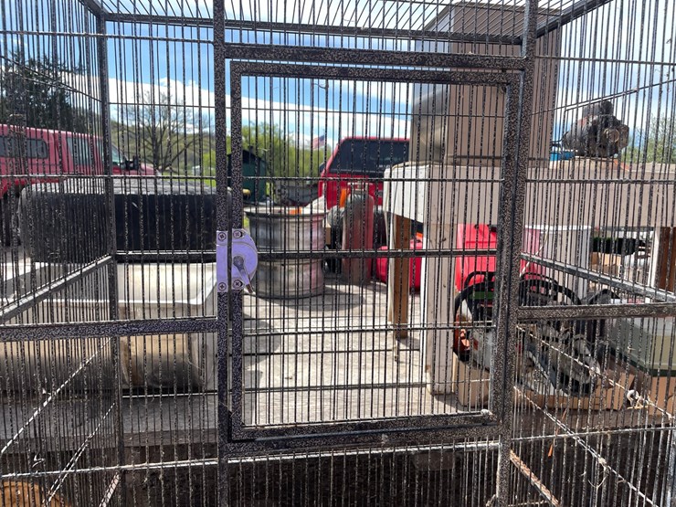 #2129-•-animal-cage-with-rolling-stand-image-11
