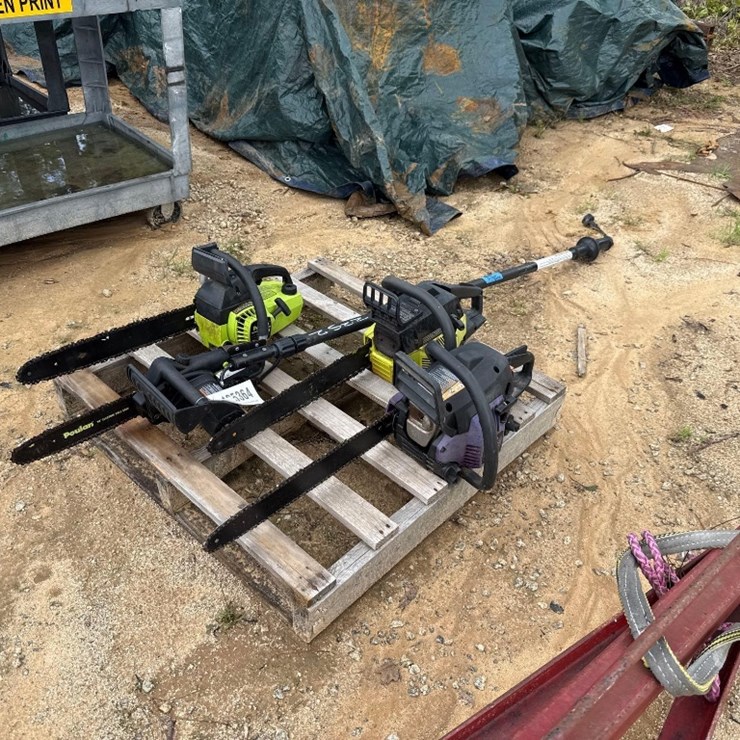 2252 - (3) CHAINSAWS & (1) POLE SAW