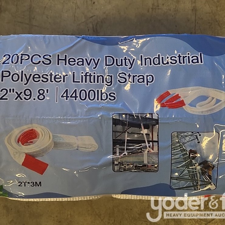 Unused Heavy Duty Industrial Polyester Lifting Straps 2" x 9.8', 4400lbs (20 of)