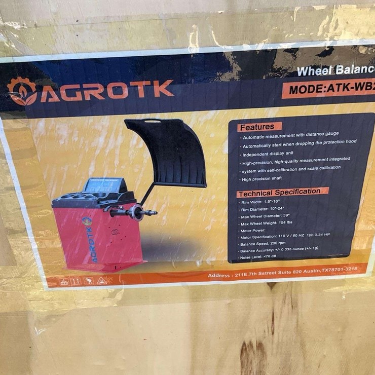 2026 AGROTK ATK-WB24A Wheel Balancer Machine