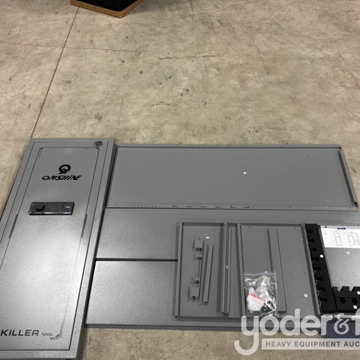 Unused Onshine 8-12 Gun Safe with Key Lock, 3 Movable Gun Rests, Electronic Key, Mechanical Key