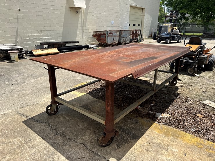 steel-work-table-on-wheels-5'-x-10'-x-3/4"-image-3