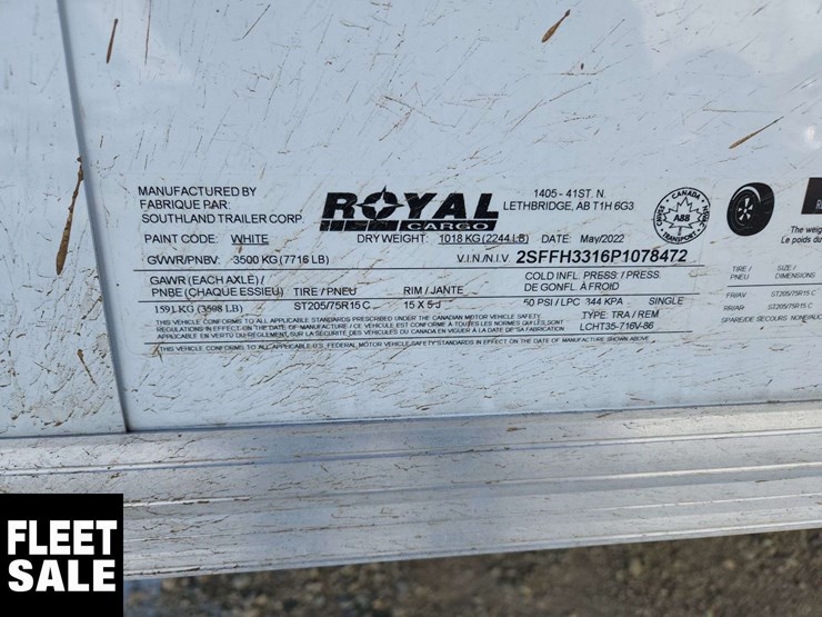 2023-southland-trailer-corp-lcht35-716v-86-t/a-15ft-4in-enclosed-trailer-image-5