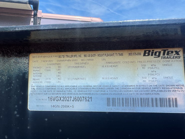 2018-big-tex-20'-with-5'-dove-tail-goosneck-14-gn-20bk-plus-5-single-wheel-dual-axle-14.500-gvwr-image-5