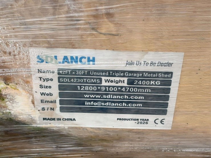 sdlanch-sdl4230tgms-42ft-x-30ft-triple-garage-metal-shed-kit-image-9