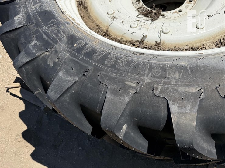 2x-michelin-radial-x-agribib-420/80r46-tires-on-10-image-8