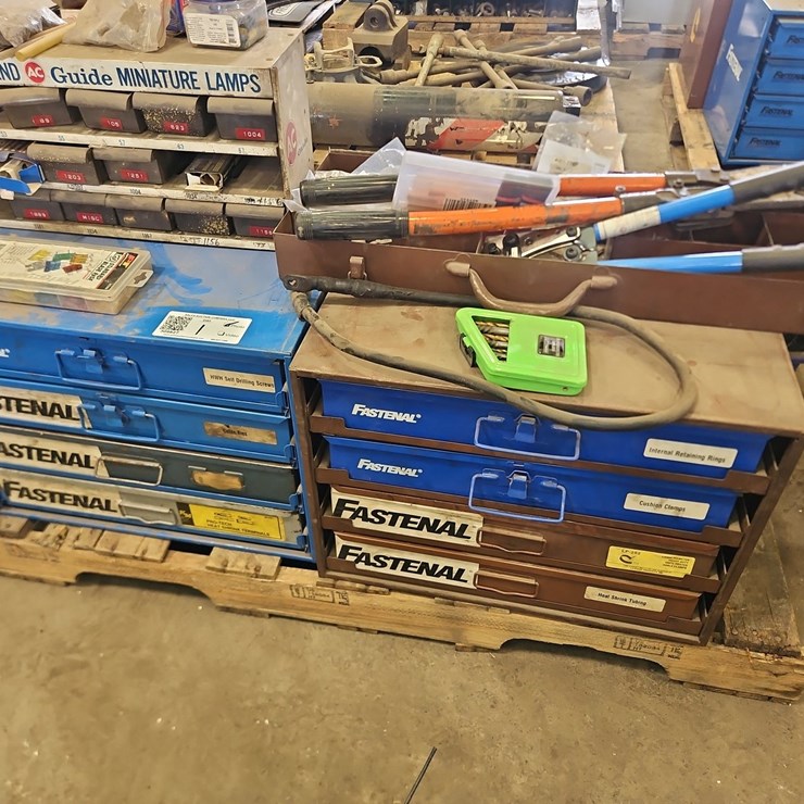 BOLT BINS WITH CONTENTS,