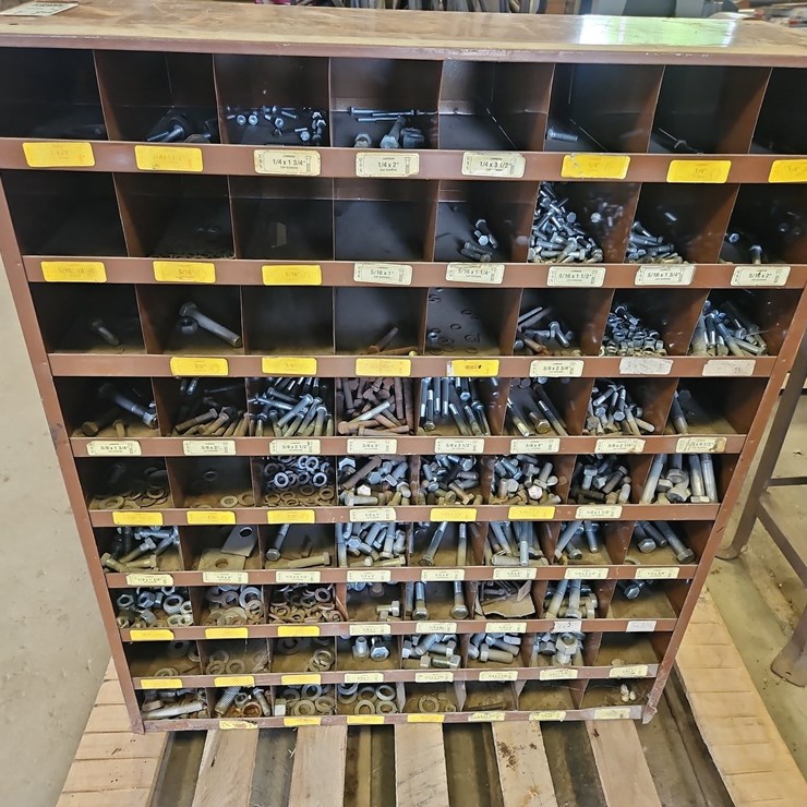 BOLT BINS WITH CONTENTS,