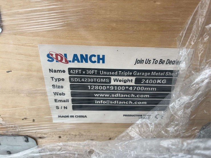 sdlanch-sdl4230tgms-42ft-x-30ft-triple-garage-metal-shed-kit-image-13