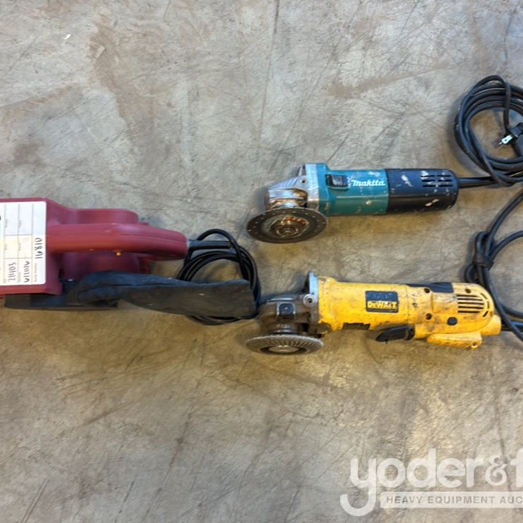 Makita 9557NB Angle Grinder, Dewalt D28144 Angle Grinder, 3" 2" Belt Sander