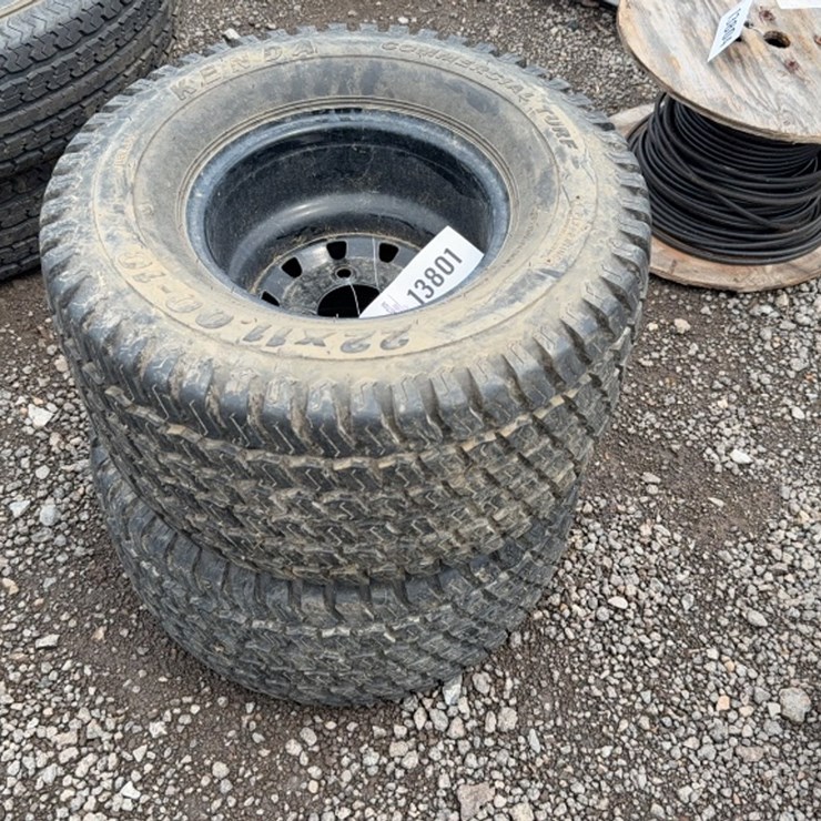 #6096 • QTY(2) 12X11.00-10 LAWNMOWER TIRES