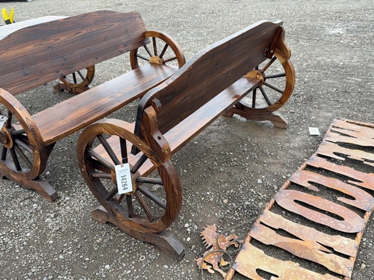 #6057-•-54"-wooden-wagon-wheel-bench-image-4