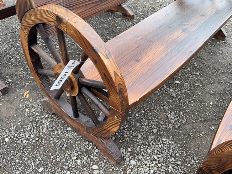 #6058-•-54"-wooden-wagon-wheel-bench-image-2