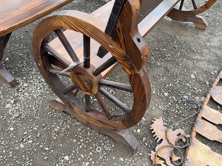 #6057-•-54"-wooden-wagon-wheel-bench-image-3