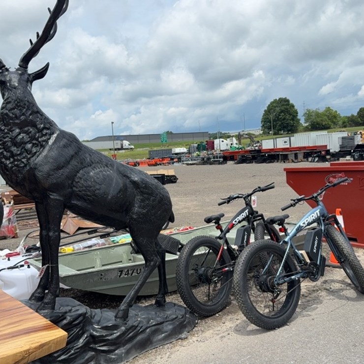 #6009 • METAL ELK STATUE