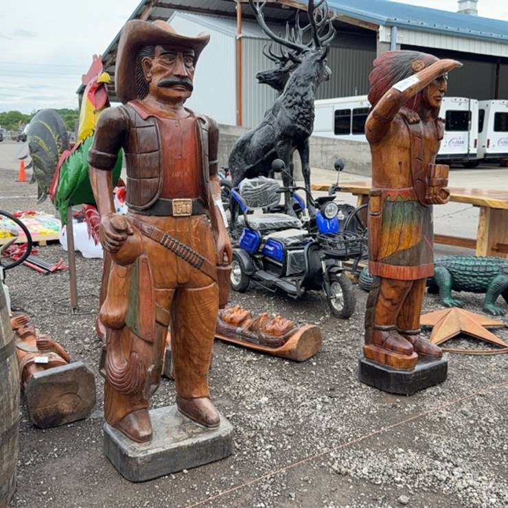 #6029 • 70" TALL WOODEN COWBOY