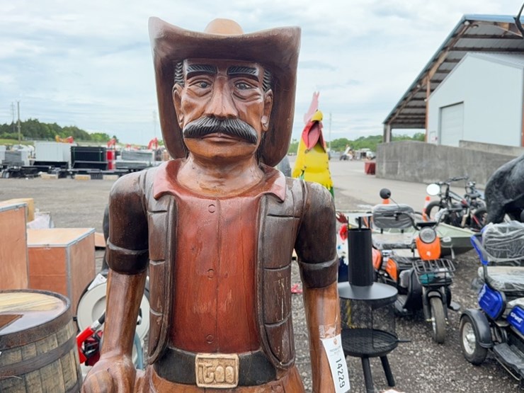 #6029-•-70"-tall-wooden-cowboy-image-2