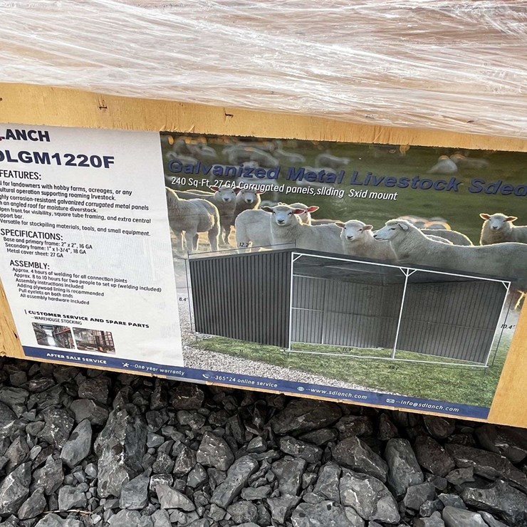 Unused 2026 CE SDLGM1220F Galvanized Metal Livestock Shed