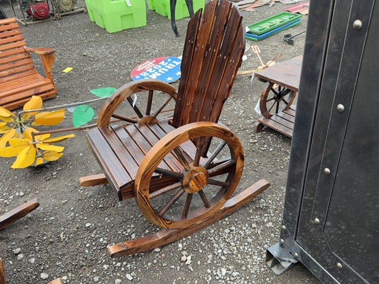 #6061-•-wooden-wagon-wheel-rocking-chair-image-1