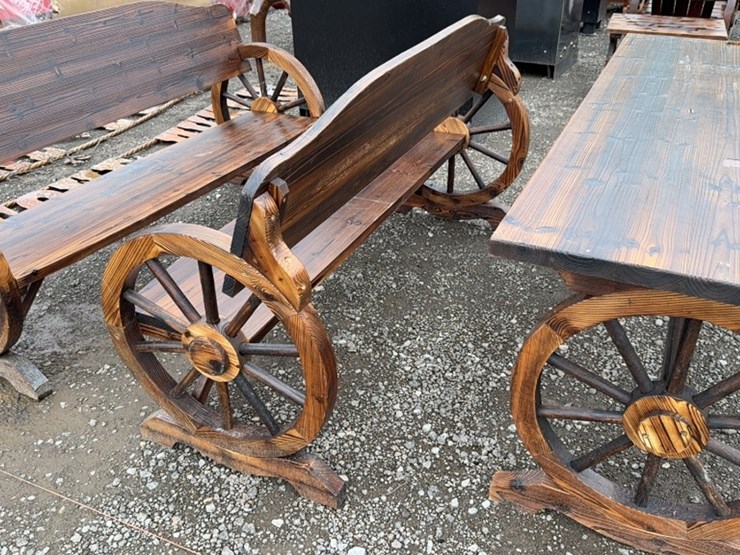 #6058-•-54"-wooden-wagon-wheel-bench-image-3
