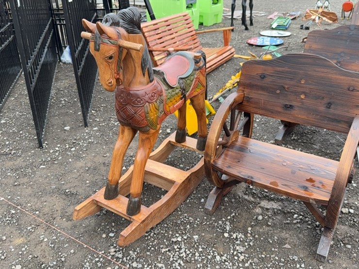#6065-•-wooden-rocking-horse-image-1