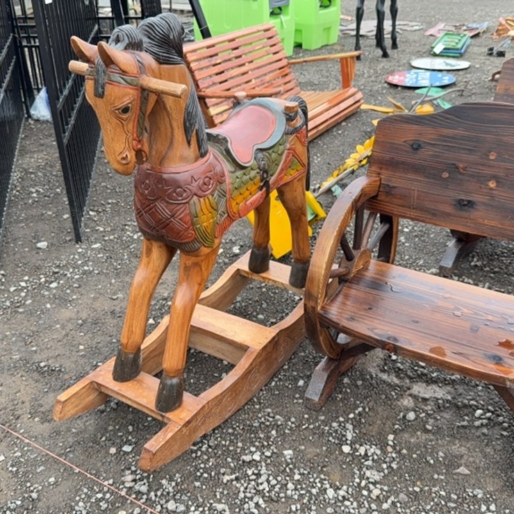 #6065 • WOODEN ROCKING HORSE