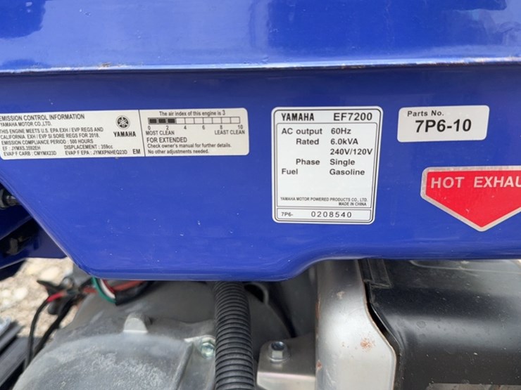 #6099-•-yamaha-7200-generator-w/gas-engine-image-3