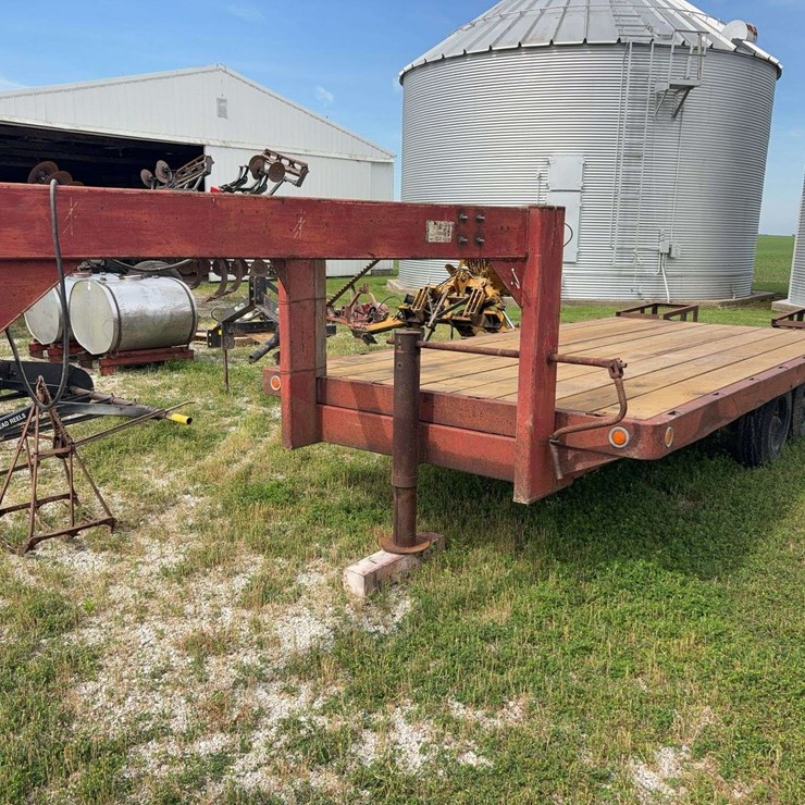 Homemade 16ft Gooseneck Trailer with 3ft Dove Tail, Twin Axle, 14,000lb