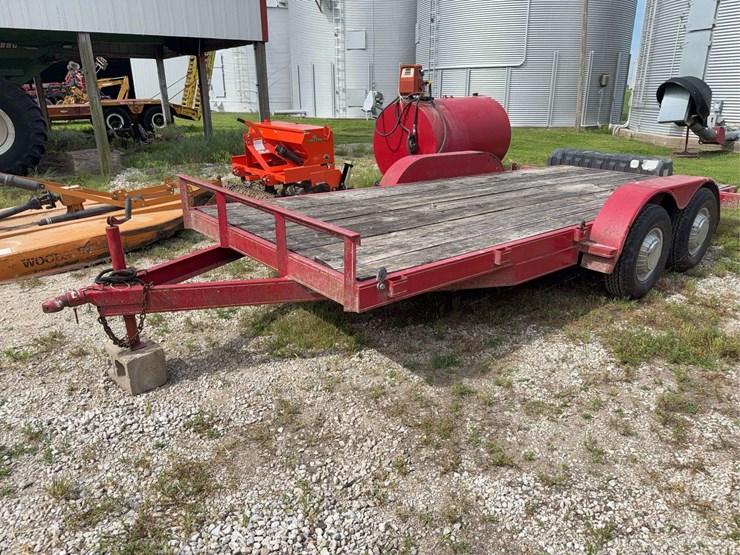 1995-beck-16ft-car-trailer,-fairly-new-tires,-good-paint-image-1
