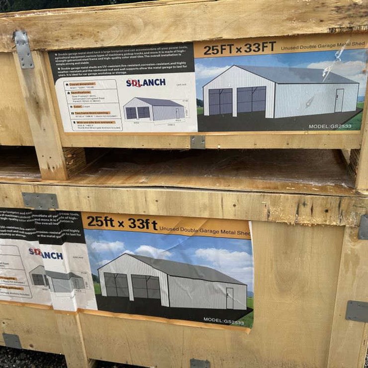 #76 • Double Garage Metal Shed 25' x 33' - SDL2533