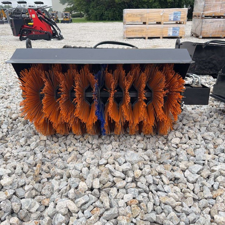Hydraulic Rotary Broom Attachment for Mini Skid Steer